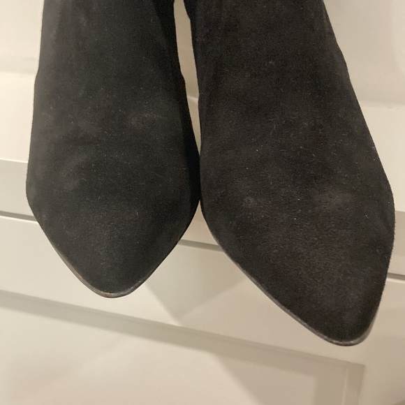 SAM Edelman Black Karen Suede Pointed Toe Ankle Boot Size 10 - Picture 4 of 11
